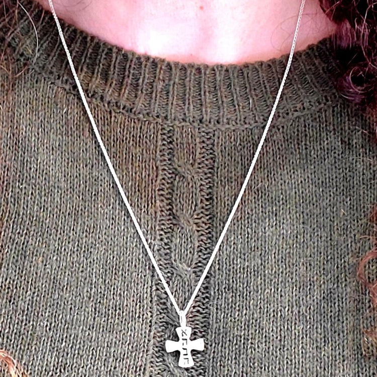 Love Cross Script Pendant (with chain)