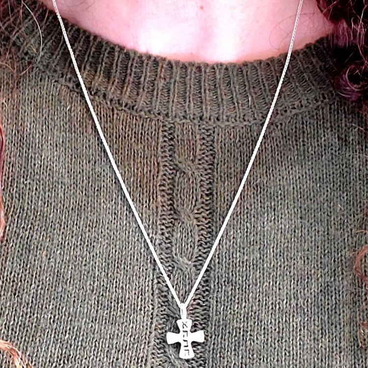 Love Cross Script Pendant (without chain)